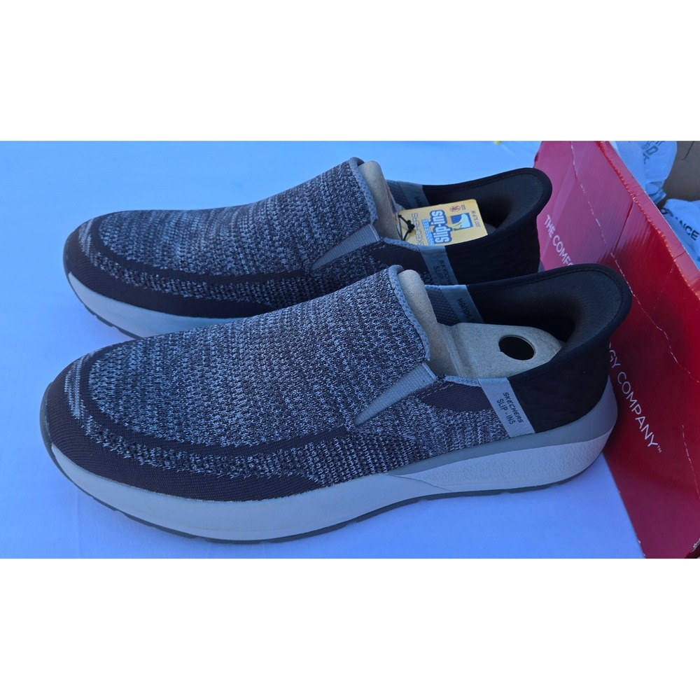 Skechers Slip Ins Men 10.5 Wide Relaxed Fit Lightweight Mesh Casual Shoes - Picture 4 of 8